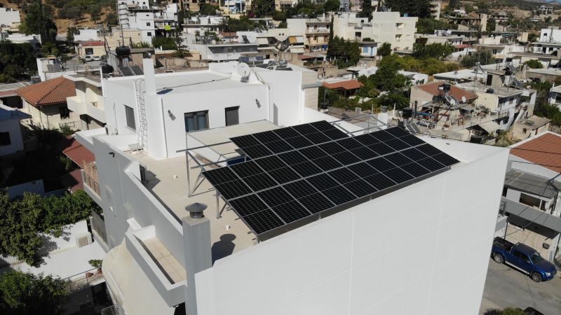 Φωτοβολταϊκό με net metering σε μόνιμη Κατοικία στη Νότια Κρήτη (Κατασκευή σε εξέλιξη)